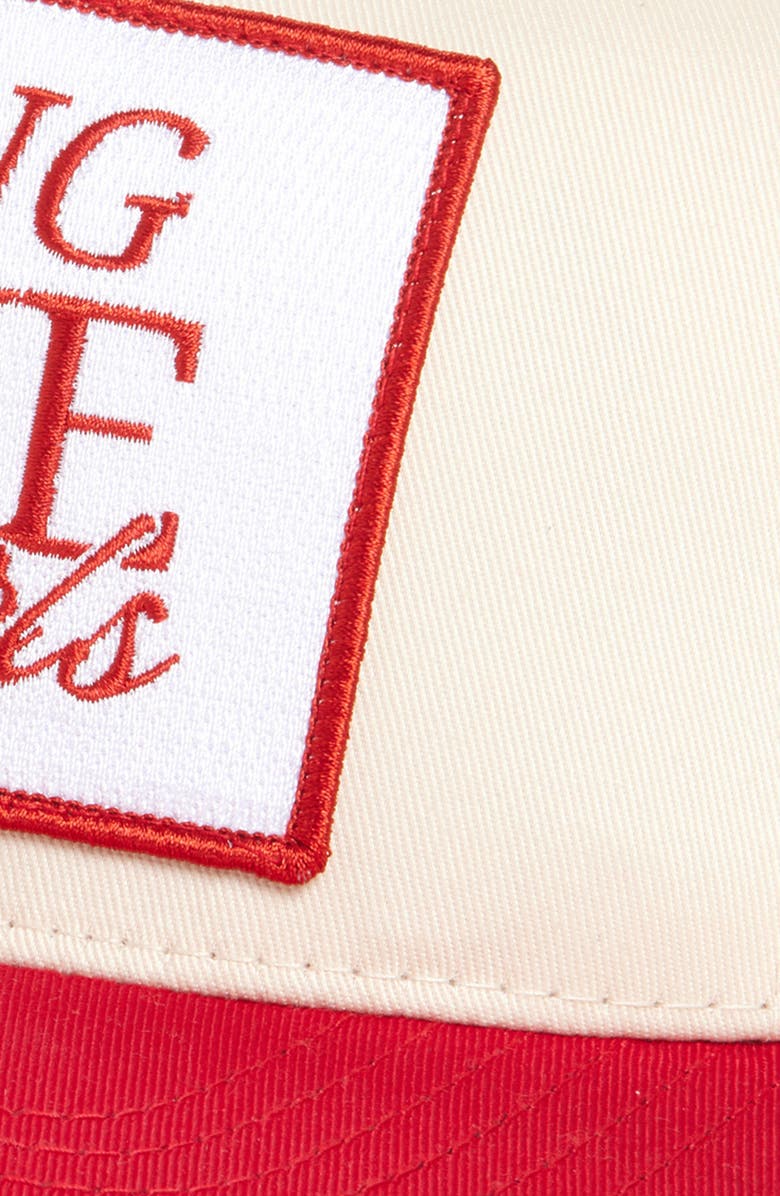 Friday Feelin’ Long Live Cowgirls Patch Trucker Hat, Alternate, color, Red Split