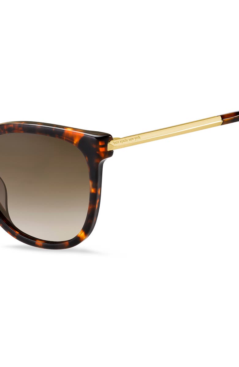 Kate Spade New York britton 55mm square sunglasses, Alternate, color, Havana