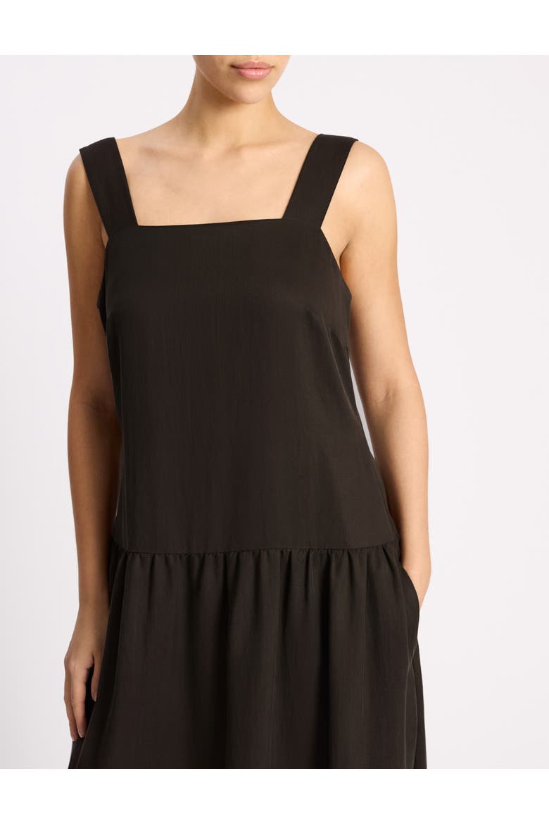 Tencel Summer Square Neck Maxi Dress, Alternate, color, Chocolate