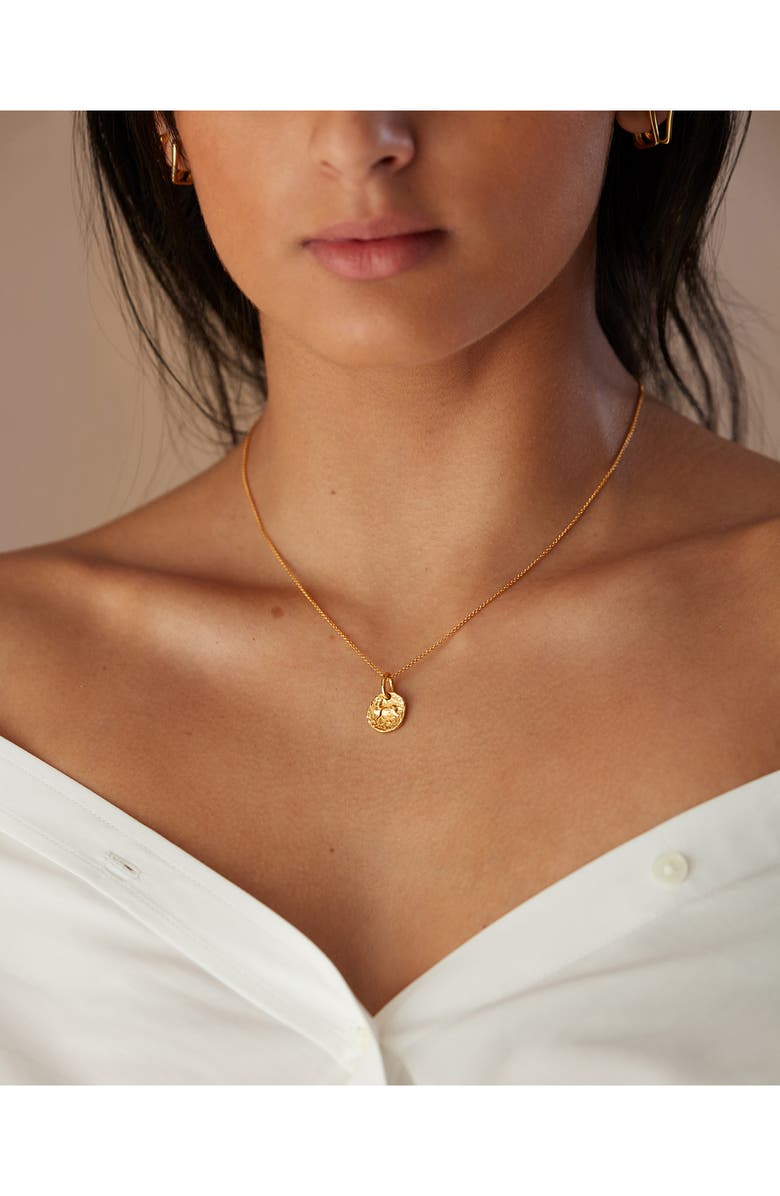 Monica Vinader Siren Coin Pendant, Alternate, color, Yellow Gold