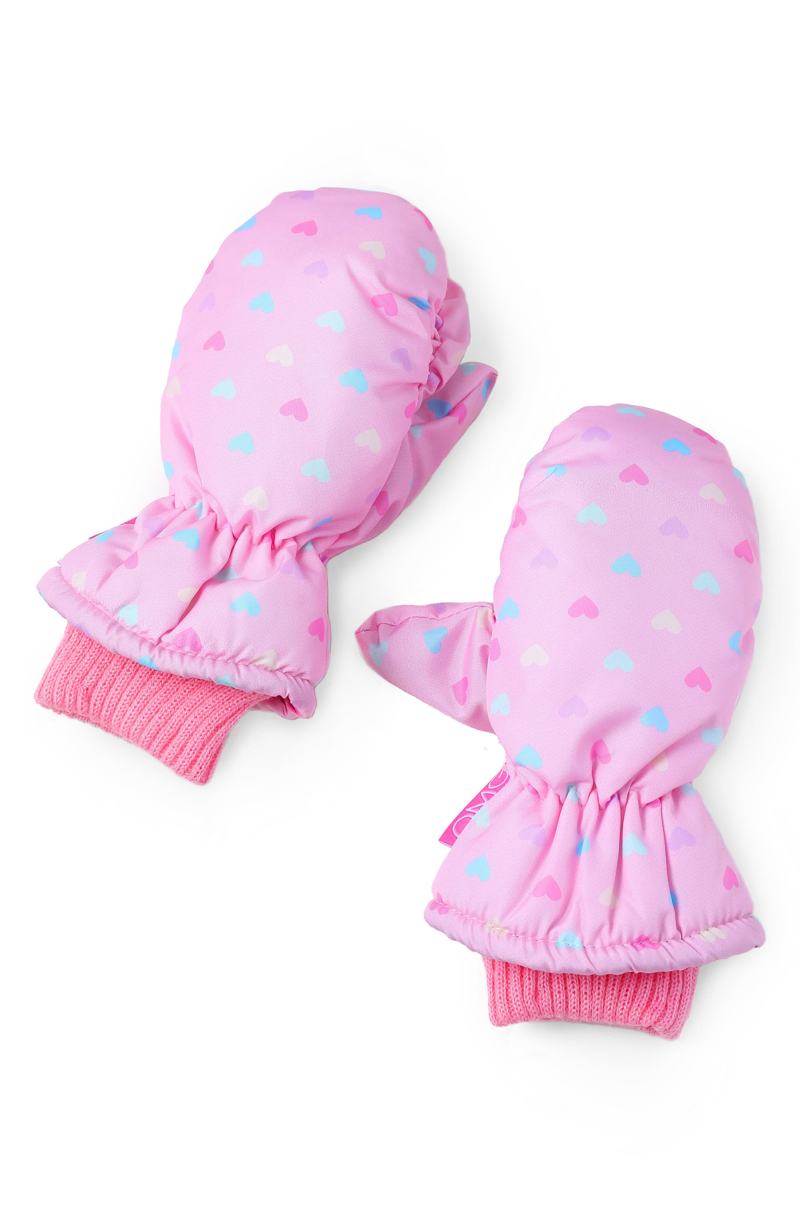 OMG Accessories Kids' Heart Ski Mittens