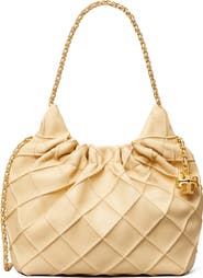 Tory Burch Mini Fleming Quilted Leather Hobo Bag