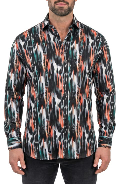 Fibonacci Contemporary Fit Button-Up Shirt