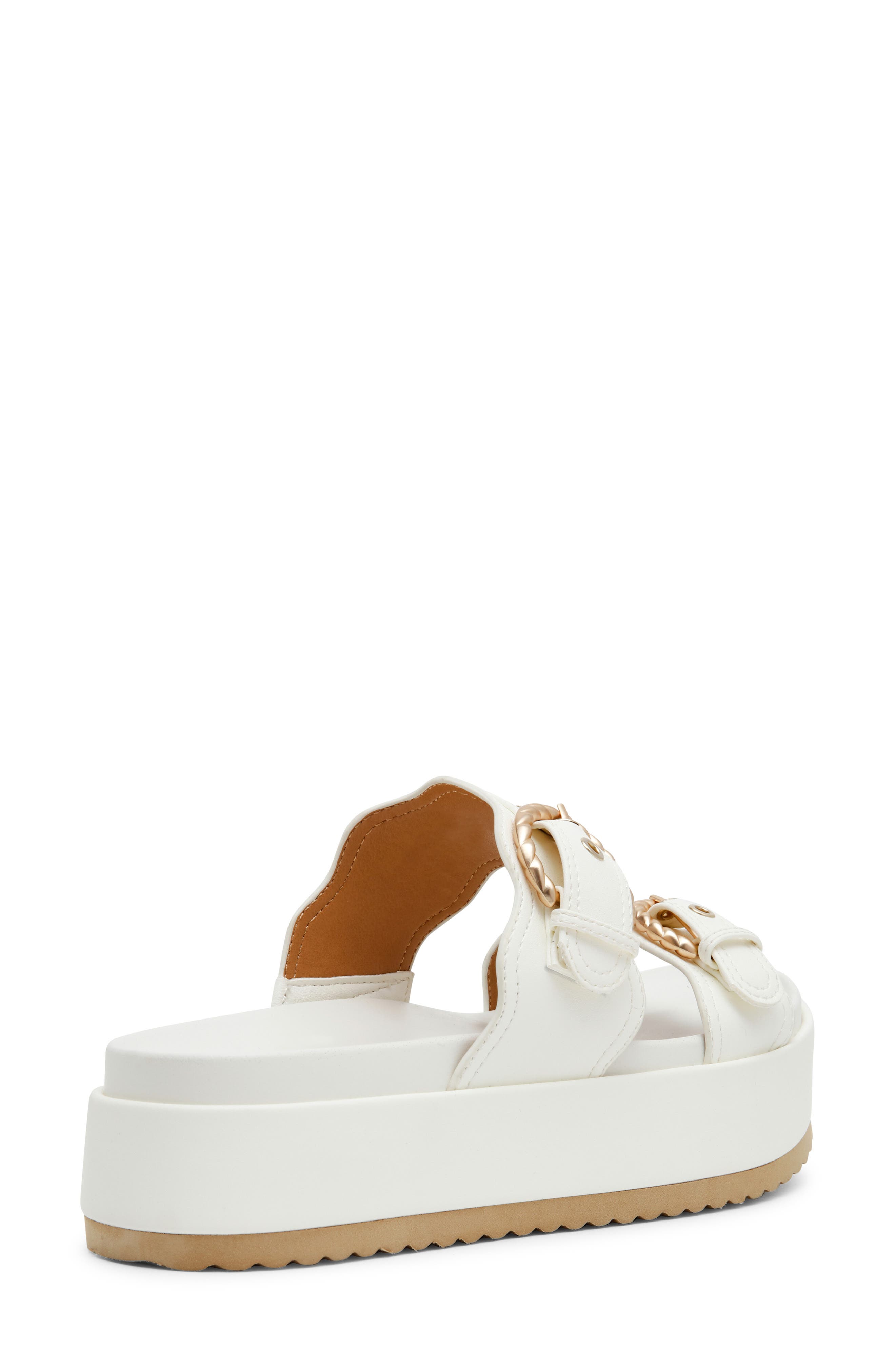 Serpent Platform Slide Sandal, Alternate, color, WHITE SMOOTH