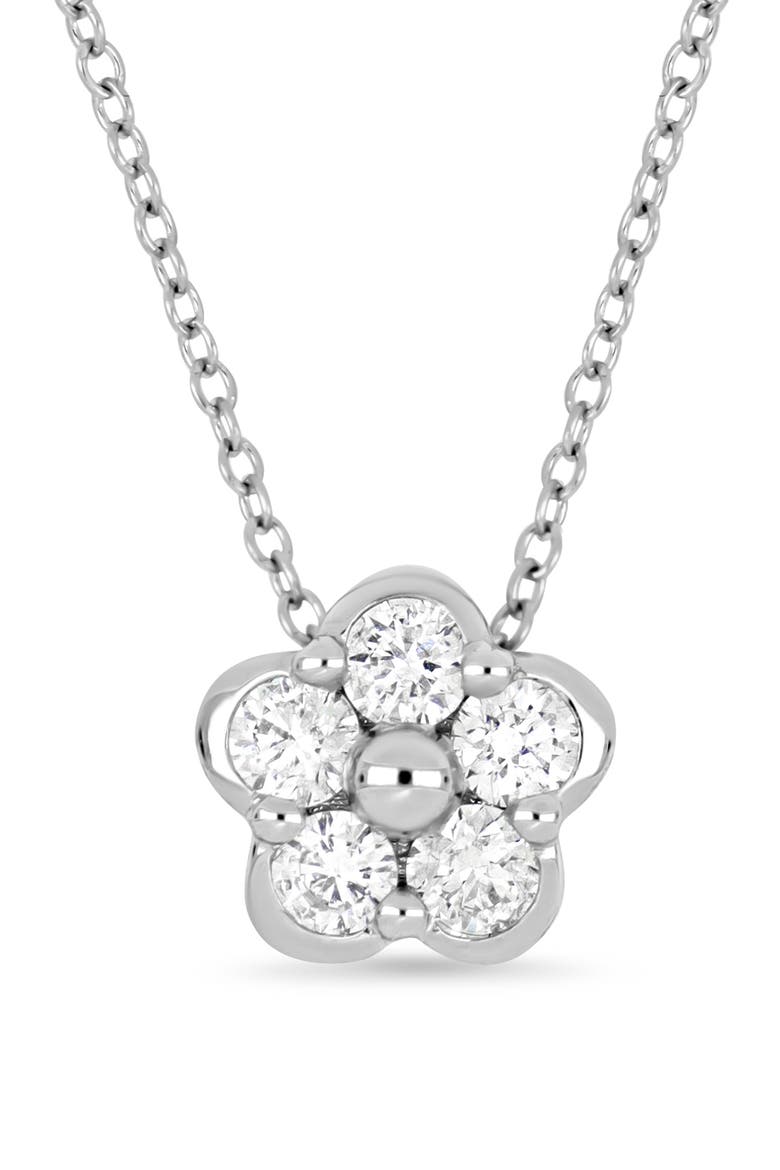 Getty 18k Gold Diamond Pendant Necklace, Alternate, color, 18KW