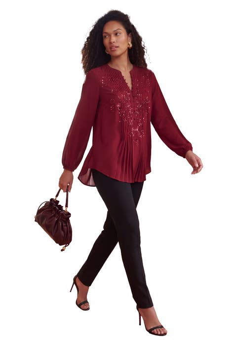 Sequin Floral Tunic
