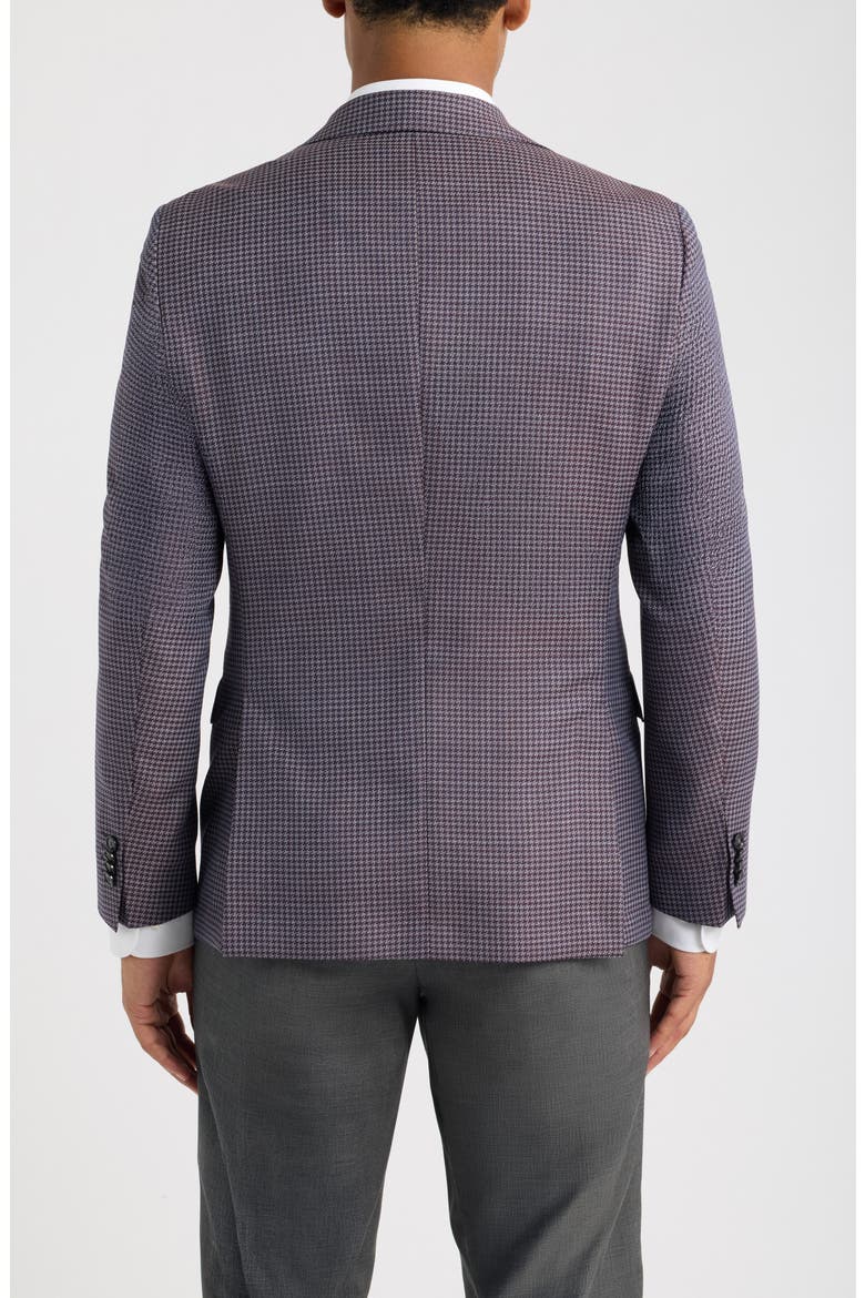 Hutson Slim Fit Purple Houndstooth Virgin Wool Sport Coat, Alternate, color, MEDIUM PURPLE