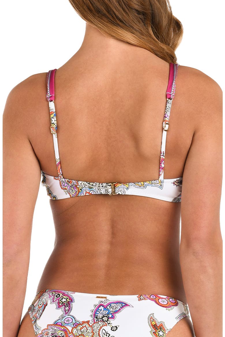 Lexie Bright Paisley Bikini Top, Alternate, color, WHITE MULTI