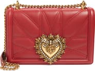 Dolce&Gabbana Devotion Logo Heart Lambskin Crossbody Bag