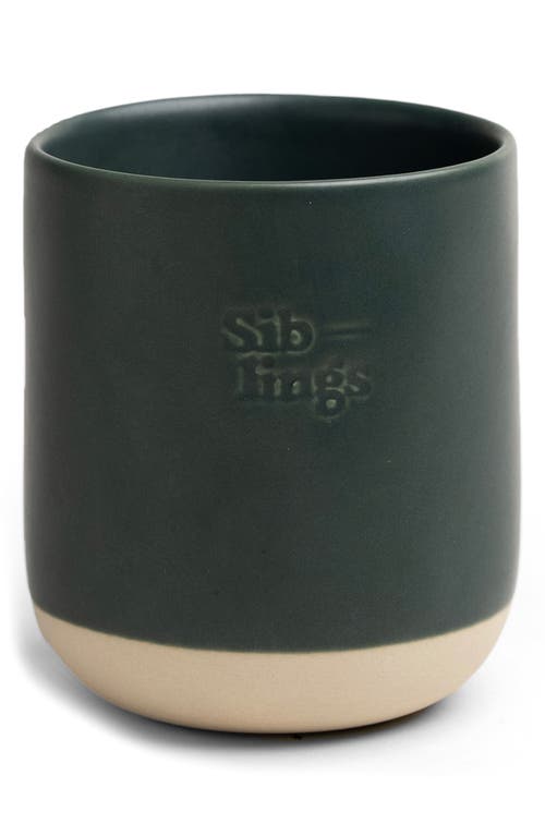Siblings Forever Ceramic Vessel In Green