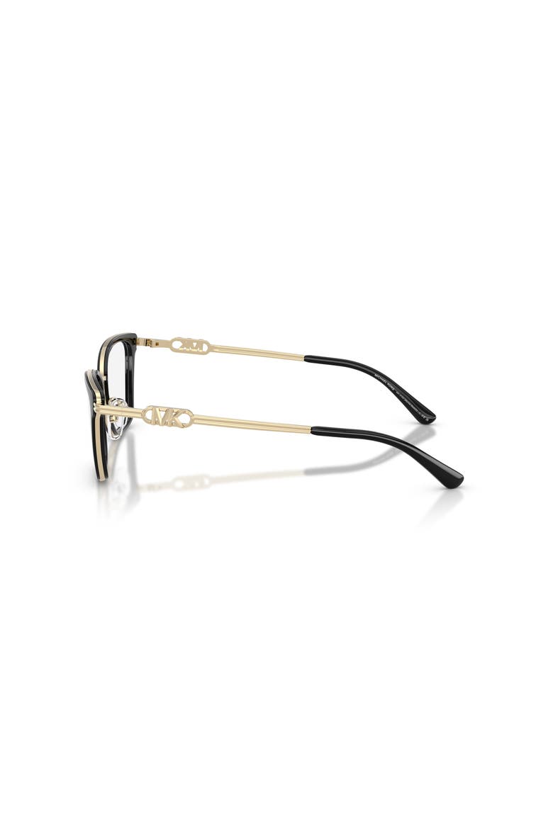 54mm Rectangle optical glasses, Alternate, color, Black