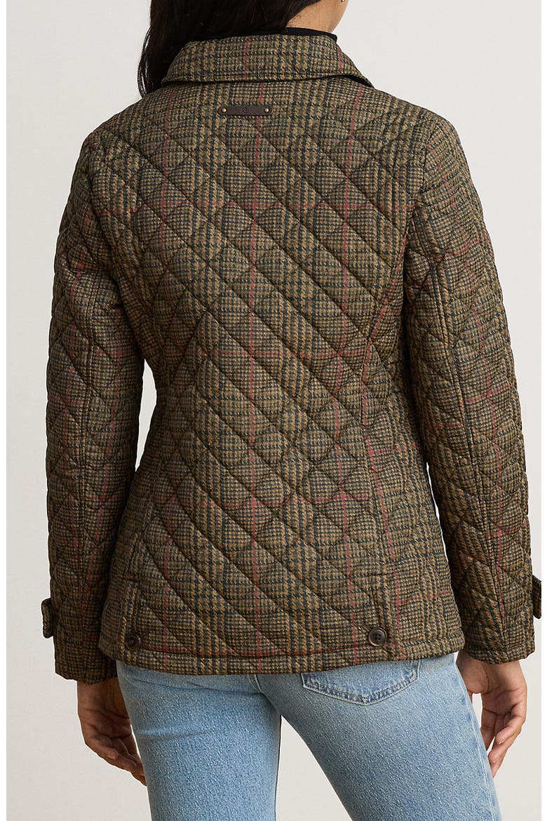 Quilted Jacket with Faux Leather Trim, Alternate, color, GRAND LODE