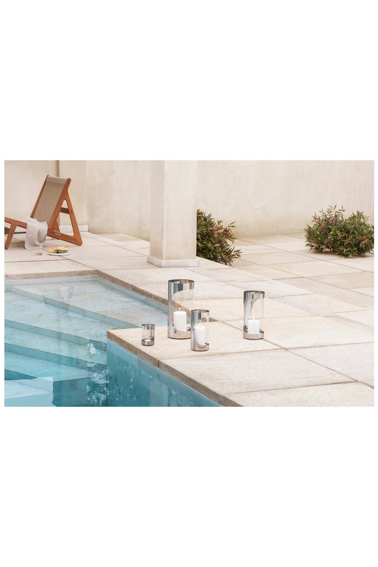 Chrome Contours Hurricane Candle Holder, Alternate, color, NO COLOR