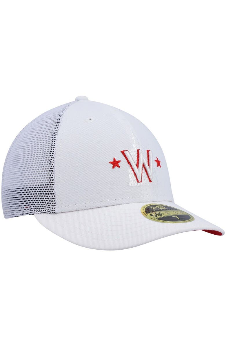 New Era Men's New Era White Washington Nationals 2022 Batting Practice Low Profile 59FIFTY Fitted Hat, Alternate, color, White
