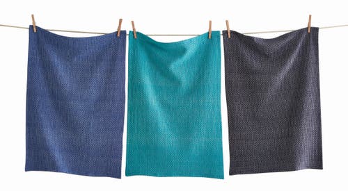 Tag Beach House Textured Kitchen Towel Set Of 3 In Multi