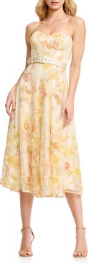 Dress the Population Mabel Strapless Floral Party Dress