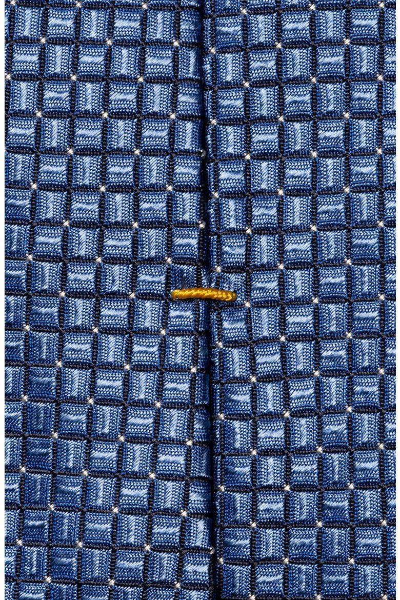 Micro Geo Silk Tie, Alternate, color, DARK BLUE