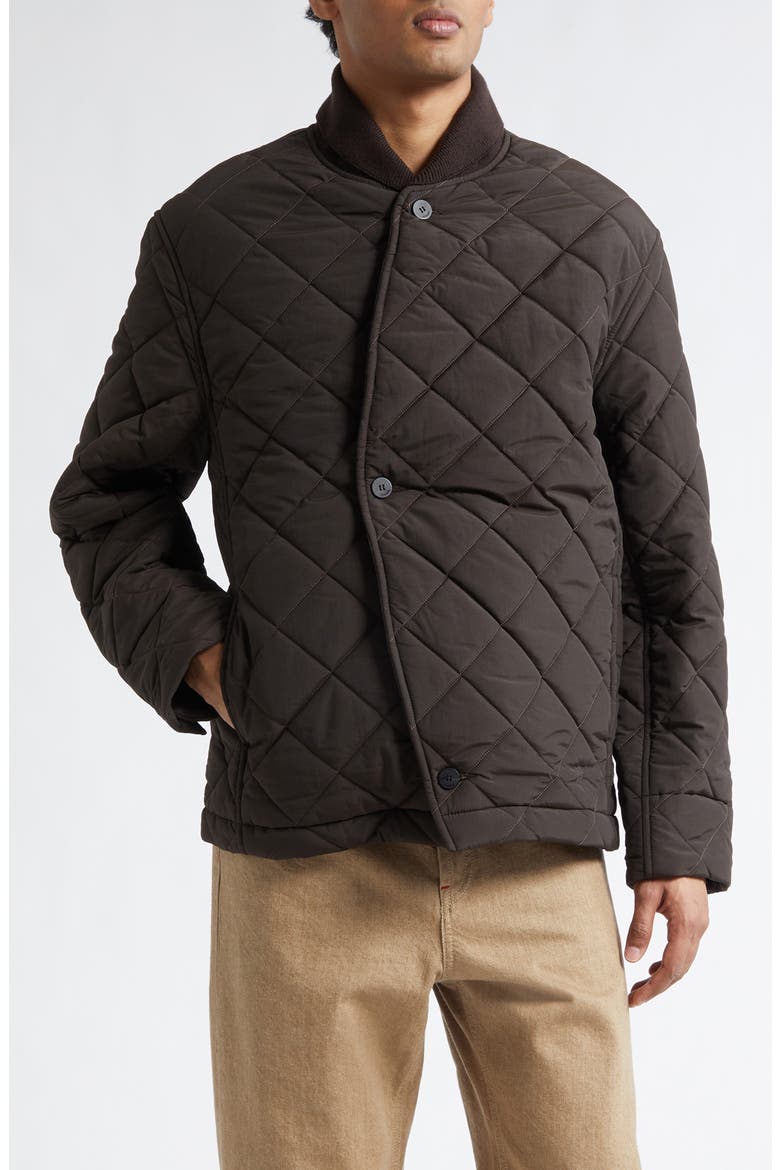 The Bastide Quilted Jacket, Main, color, DARK BROWN