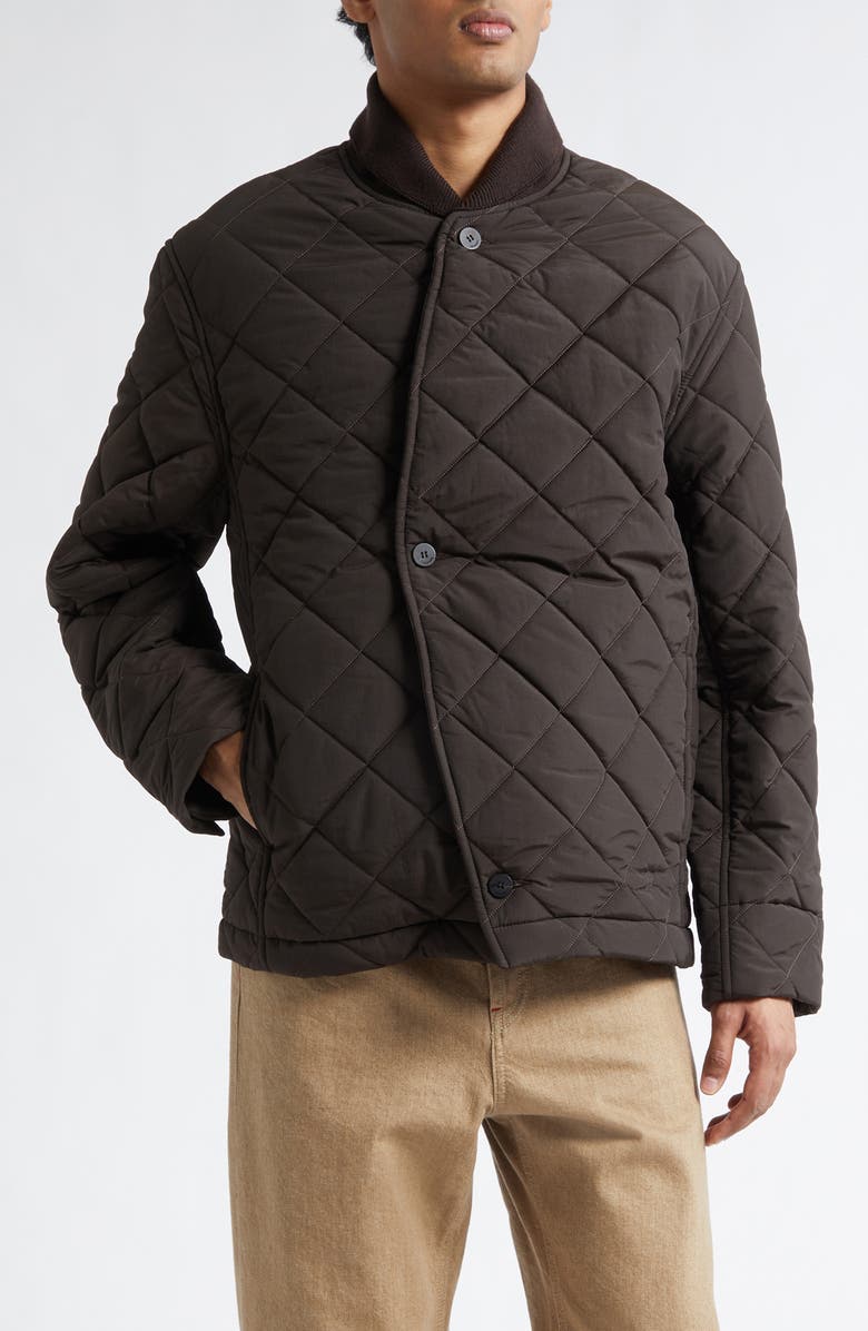 Jacquemus The Bastide Quilted Jacket, Main, color, Dark Brown