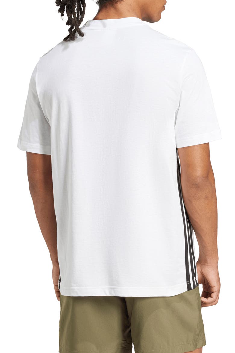 Essential 3-Stripes Jersey T-Shirt, Alternate, color, WHITE/ BLACK
