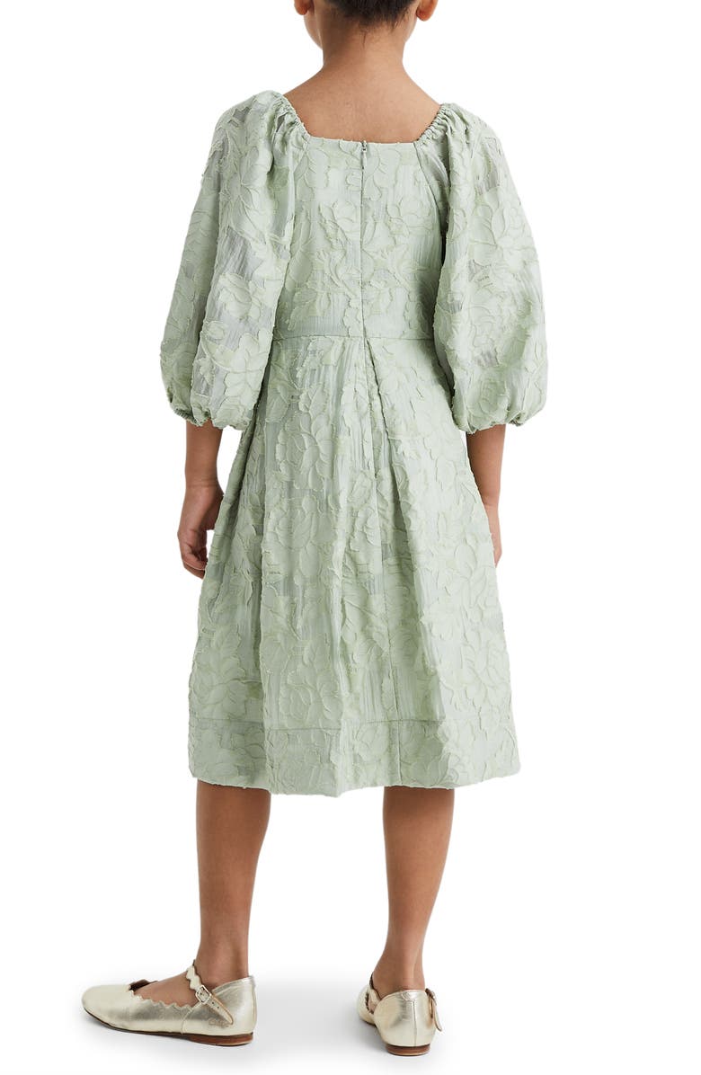 Reiss Kids' Thea Jr. Floral Jacquard Dress, Alternate, color,