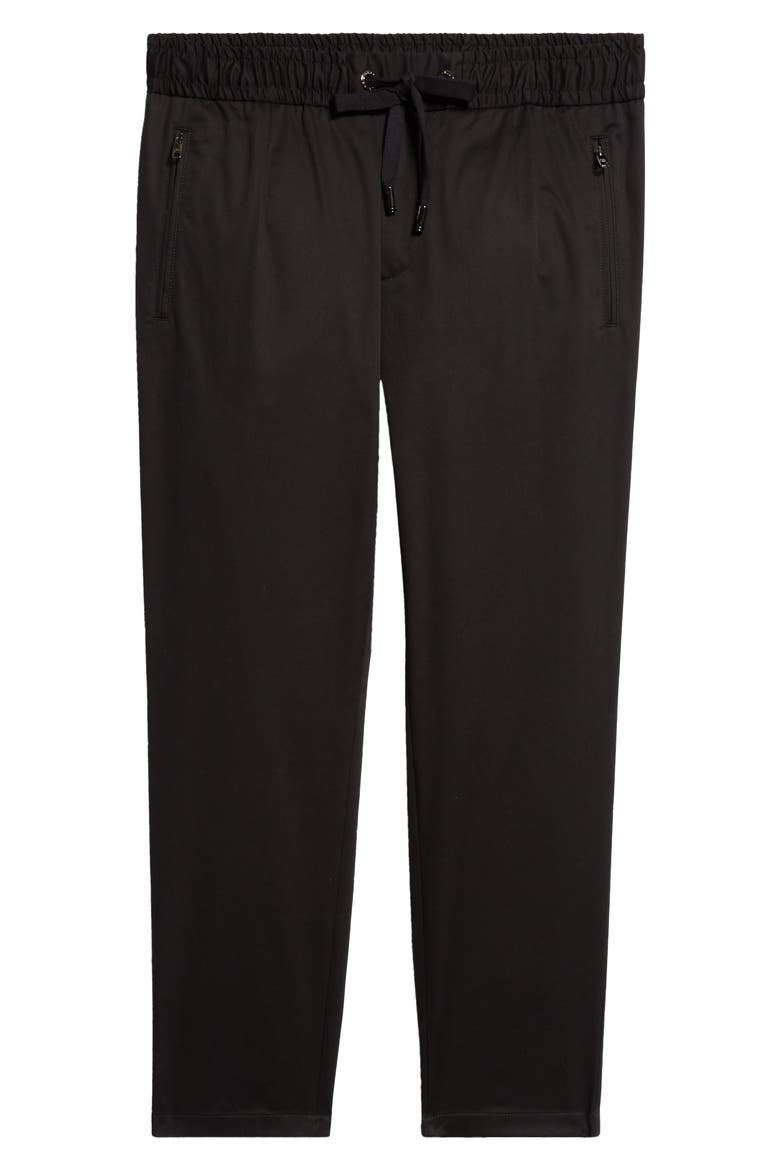 Stretch Cotton Joggers, Alternate, color, BLACK