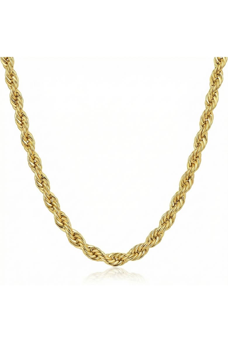 Yellow 14KT Gold Filled Men's 4.2mm Rope Chain Necklace, Main, color, 14k Yellow Gold