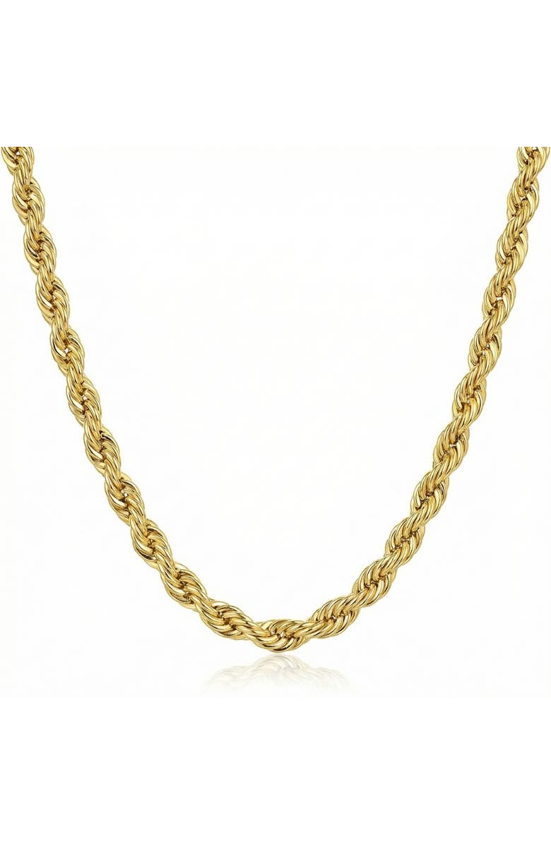 Bliss Diamond Yellow 14KT Gold Filled Men's 4.2mm Rope Chain Necklace, Main, color, 14K Yellow Gold
