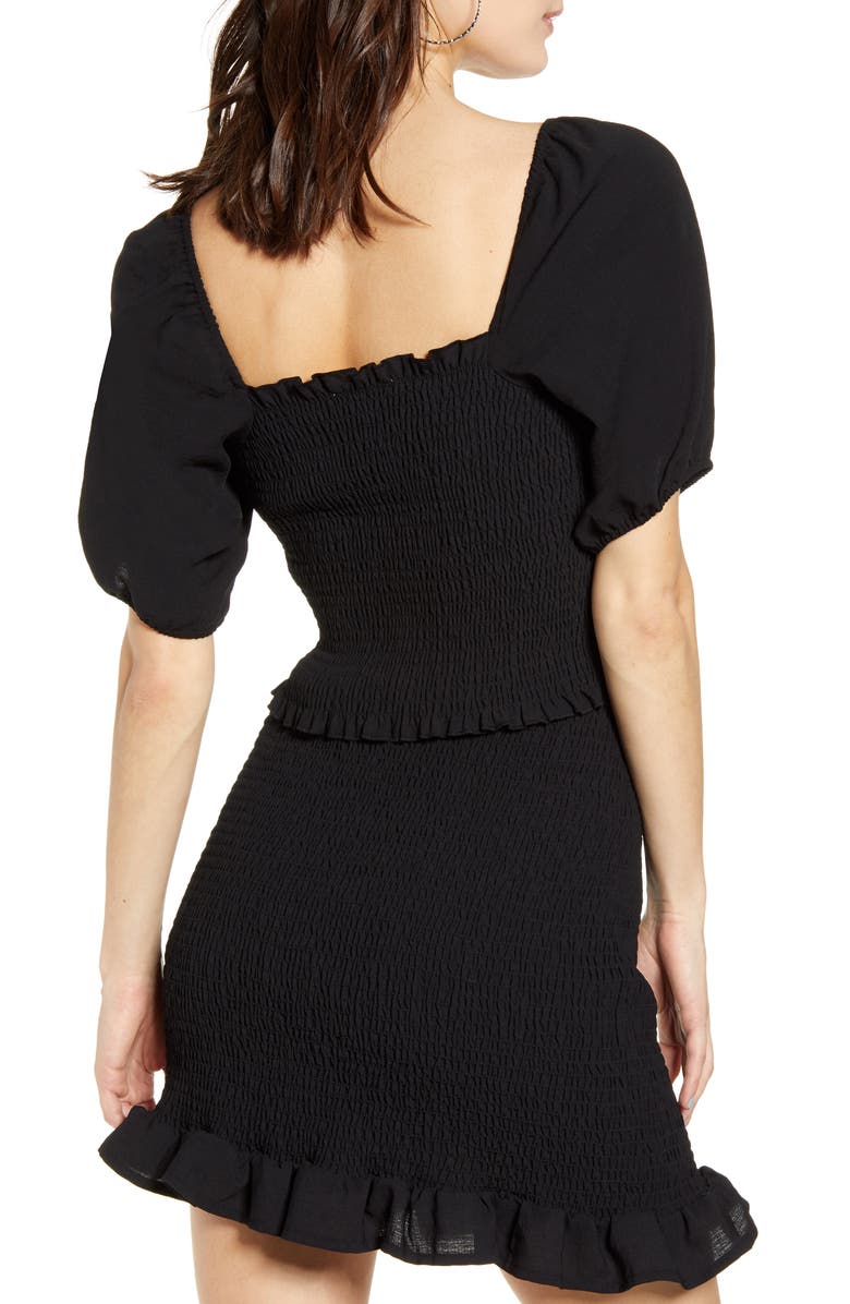 Leith Smocked Crop Top, Alternate, color,