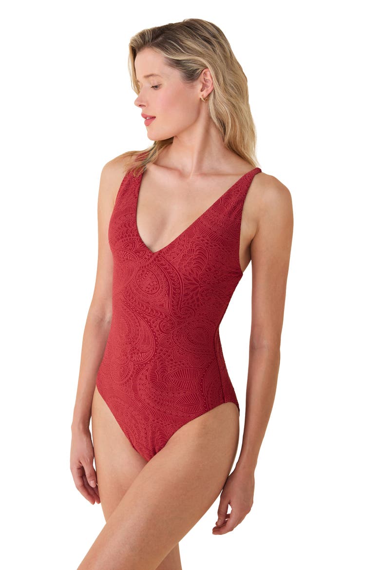 The Ohana One-Piece Swimsuit, Alternate, color, PAPRIKA