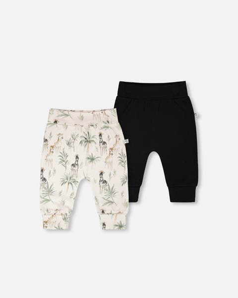2 Pack Organic Cotton Jersey Evolutive Zebra Print Pants (Baby)