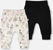 Deux par Deux 2 Pack Organic Cotton Jersey Evolutive Zebra Print Pants
