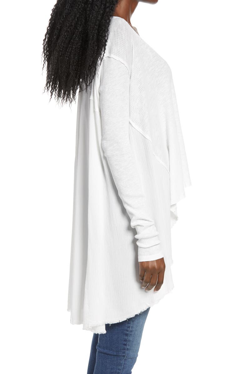 Free People TT Special Waffle Knit High/Low Top, Alternate, color, 