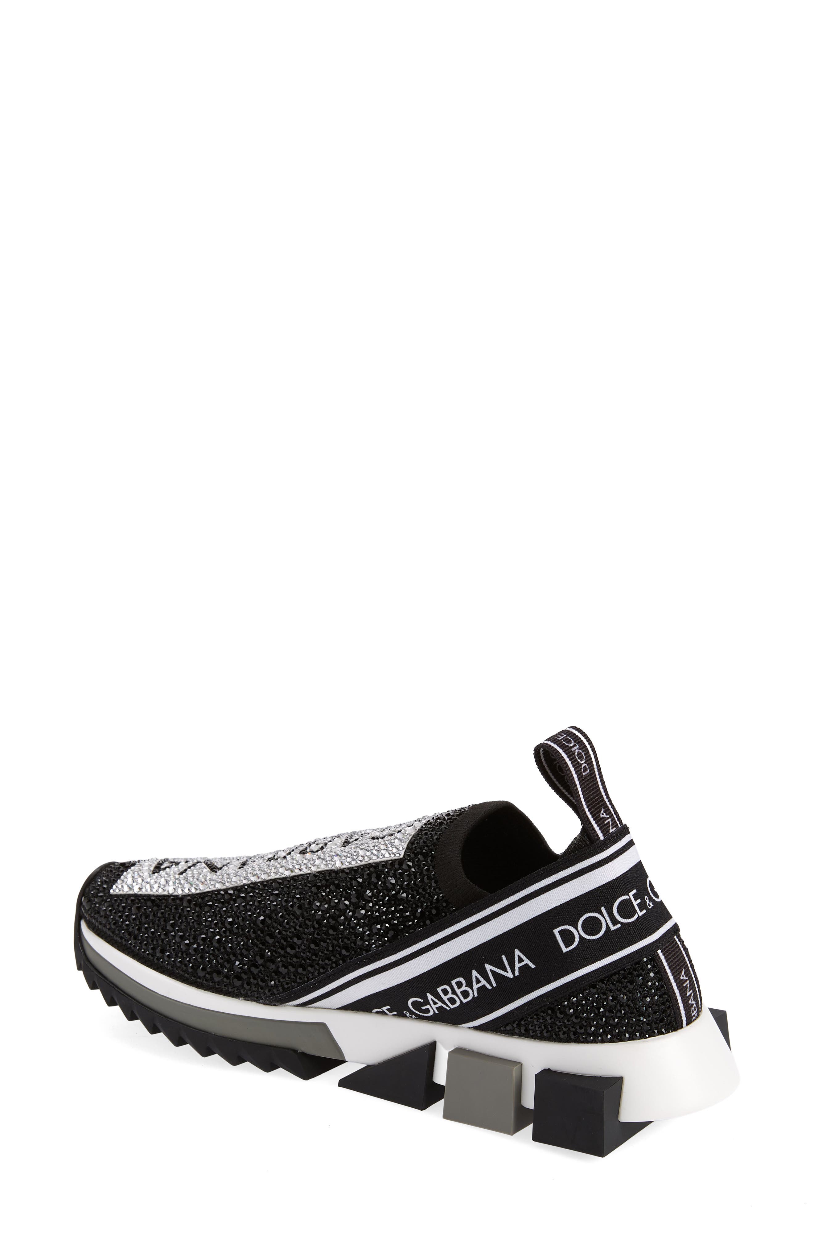 Dolce&Gabbana Sorrento Jeweled Logo Sneaker, Alternate, color, 