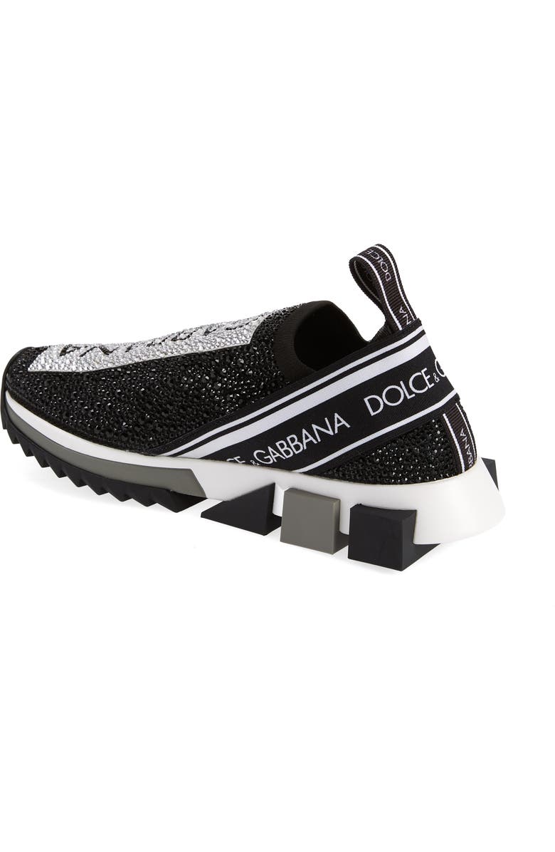 Dolce&Gabbana Sorrento Jeweled Logo Sneaker, Alternate, color,