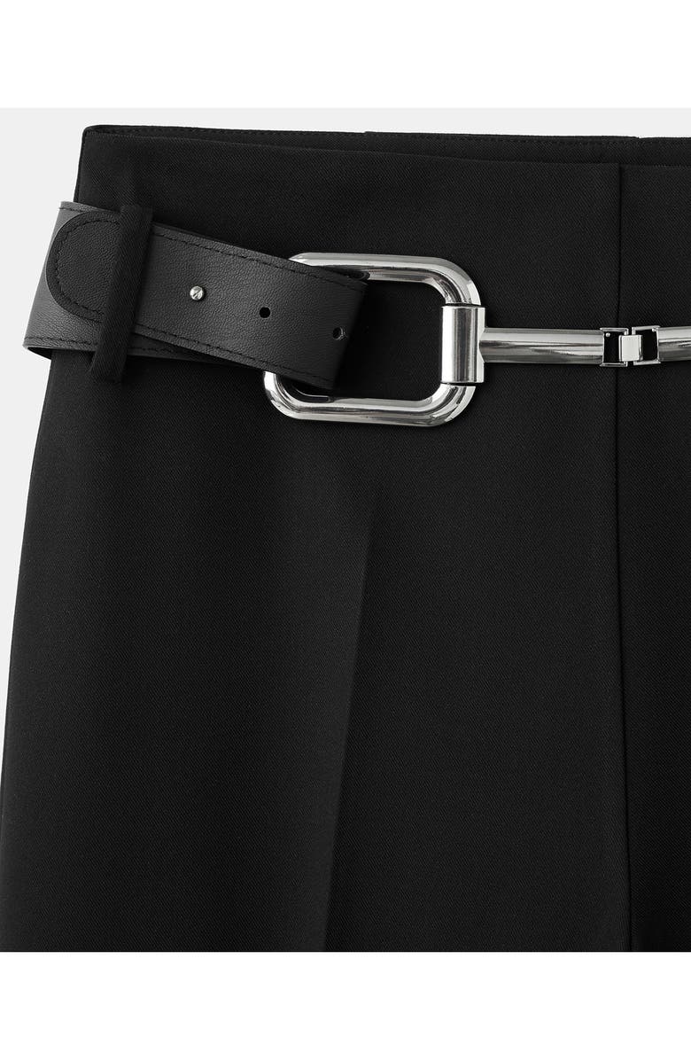 MANGO Sauvi Belt Detail Pants, Alternate, color, Black