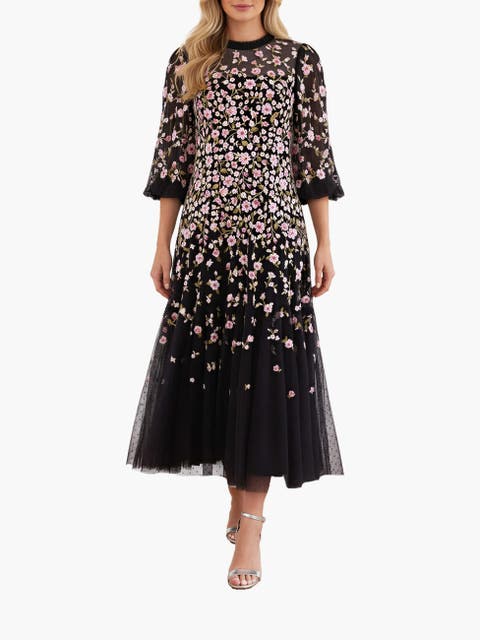 Sylvia Round Neck Ankle Gown