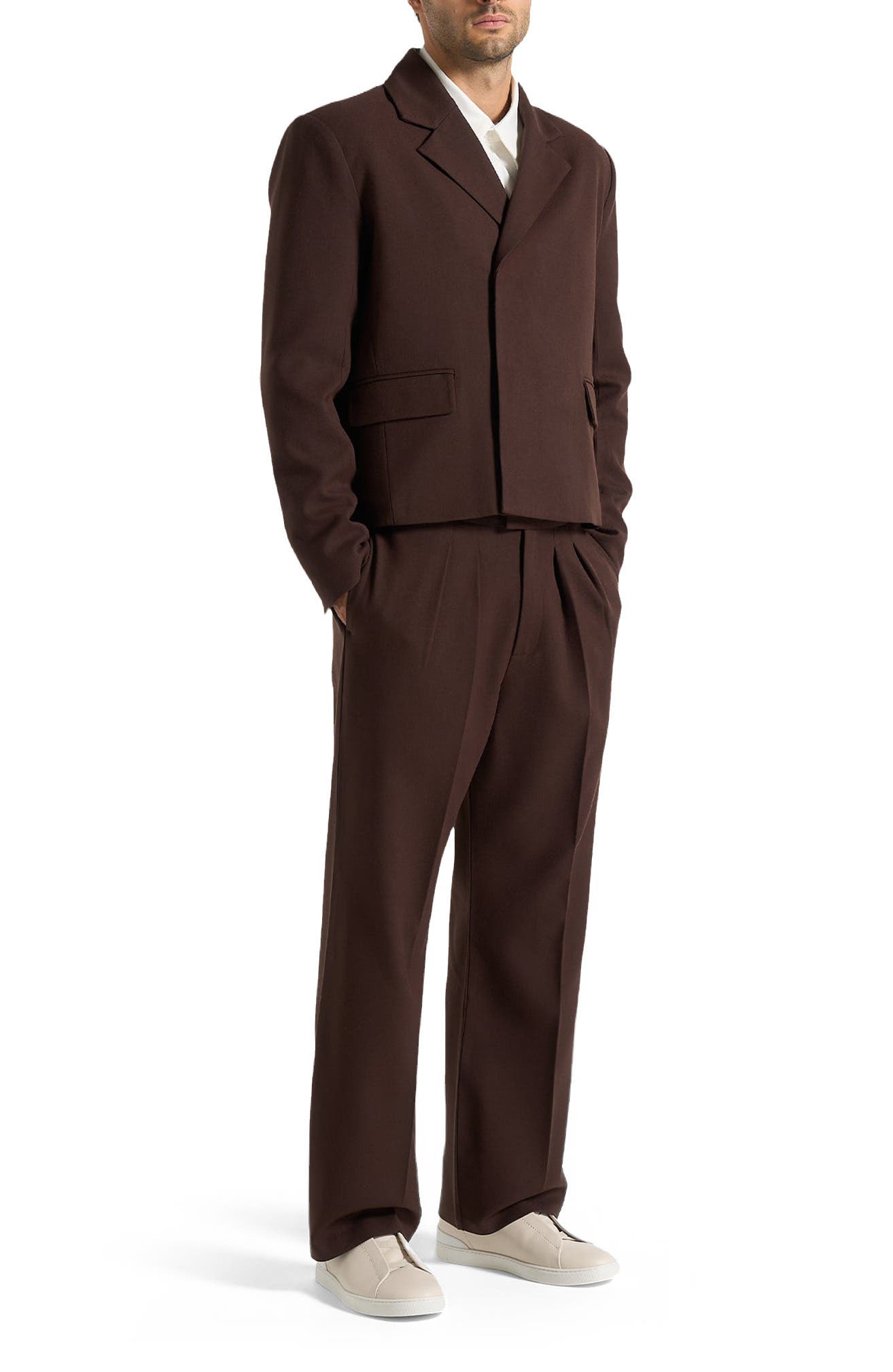 Hector Double Breasted Tailored Cropped Blazer - image 2