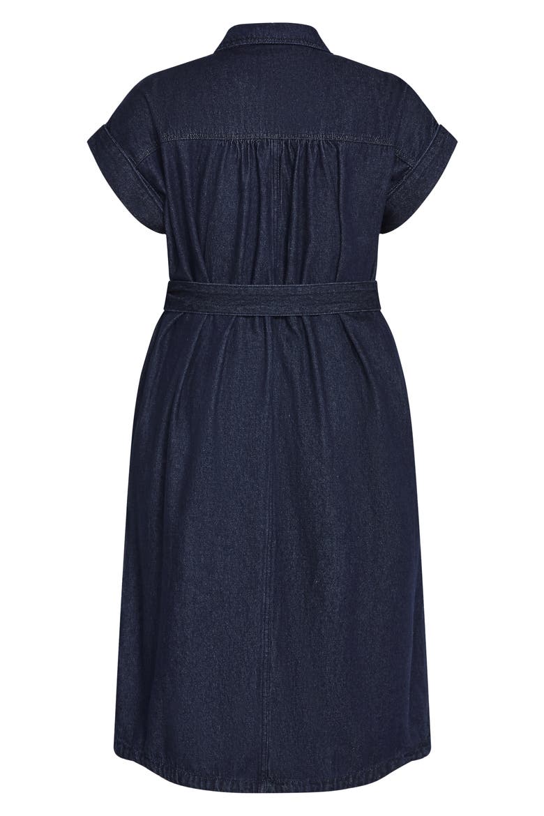 Matilda Denim Button-Up Shirtdress, Alternate, color, DENIM DARK