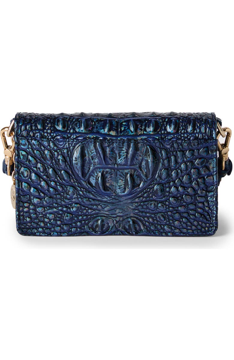 Brahmin Minuette Croc Embossed Leather Crossbody Bag, Alternate, color, Royal Blue Melbourne