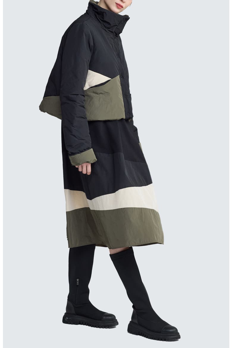 Delora Cropped Panel Coat, Alternate, color, Black
