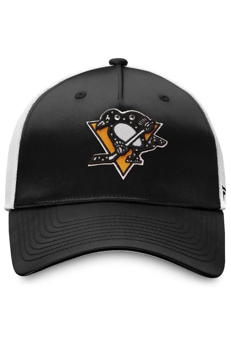 Women's Fanatics Branded Black Pittsburgh Penguins Exclusive Trucker Snapback Hat, Alternate, color, Black