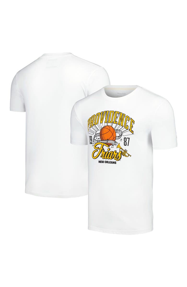 HOMEFIELD Men's Homefield White Providence Friars 1987 Tournament T-Shirt, Alternate, color,