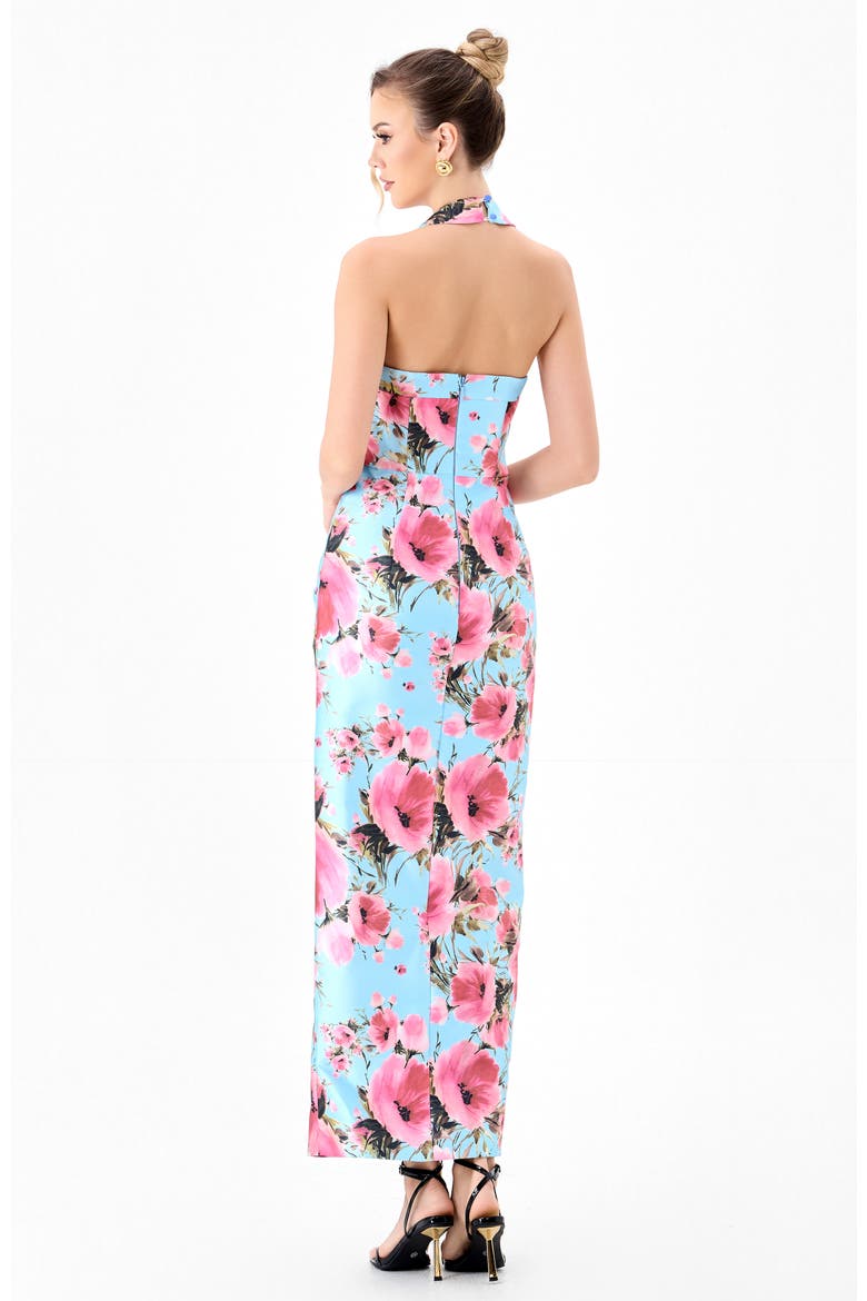 Dillian Halter Midaxi, Alternate, color, BLUE/PINK PRINT