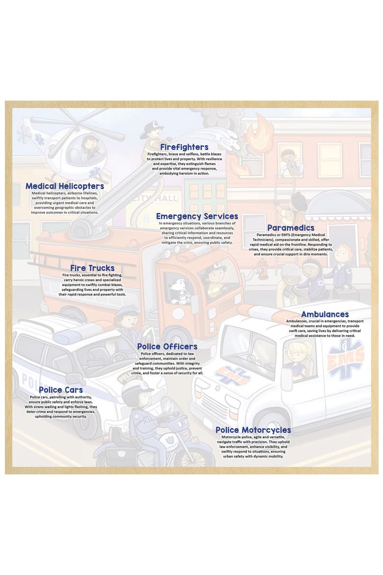 Emergency Vehicles 48 Piece Wood Puzzle, Alternate, color, Multicolor