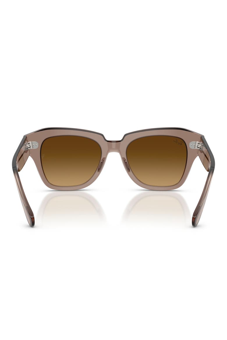 State Street 49mm Gradient Square Sunglasses, Alternate, color, LITE BROWN