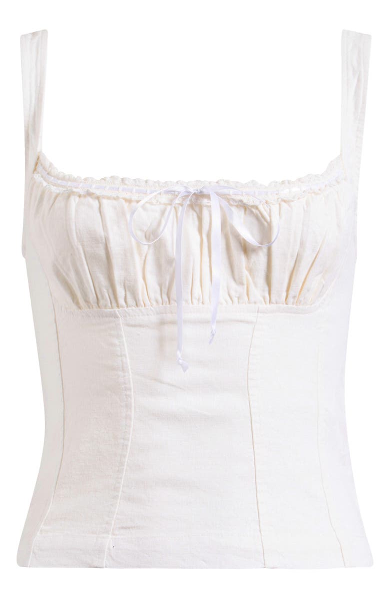 BDG Urban Outfitters Prairie Linen Blend Camisole, Alternate, color, White