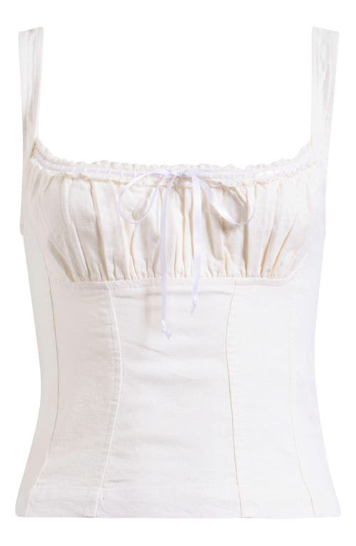 Bdg Urban Outfitters Prairie Linen Blend Camisole In White