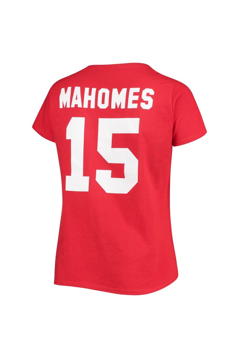 Women's Patrick Mahomes Red Kansas City Chiefs Plus Size Fair Catch Name & Number Scoop Neck T-Shirt, Alternate, color, Red