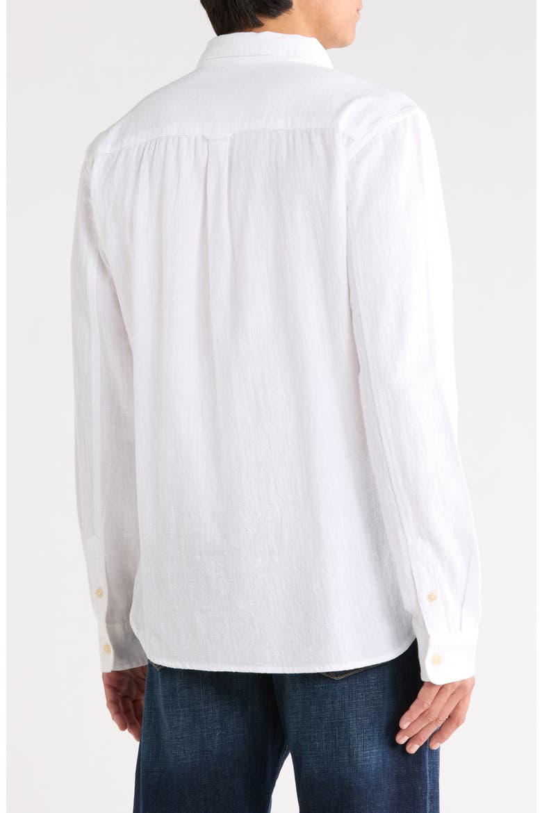 Barre Slim Fit Long Sleeve Shirt, Alternate, color, OPTIC WHITE